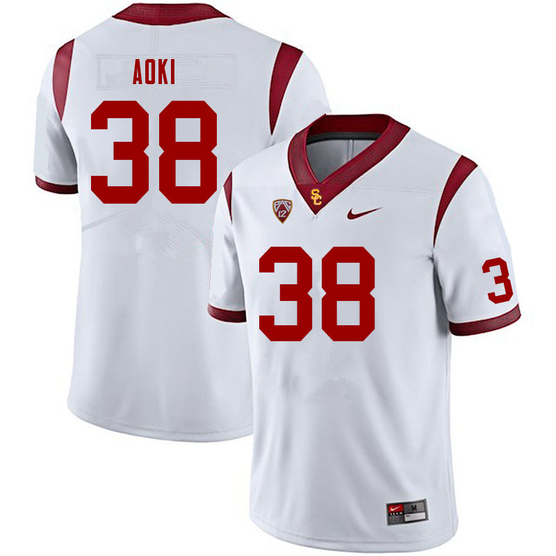 Men #38 Brad Aoki USC Trojans College Football Jerseys Sale-White - Click Image to Close
